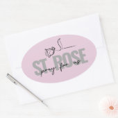 Ovale Sticker Rose St. (Enveloppe)