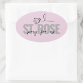 Ovale Sticker Rose St. (Sac)