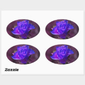 Ovale Sticker Rose violet profond (Feuille)