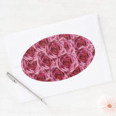 Ovale Sticker Roses Rose (Enveloppe)