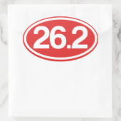 Ovale Sticker rouge 26.2 (Sticker Marathon complet) (Sac)