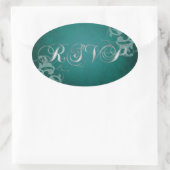 Ovale Sticker Rsvp Turquoise Turquoise Noble (Sac)