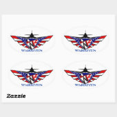 Ovale Sticker RWB (Feuille)