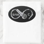 Ovale Sticker SAM C Noir (Sac)