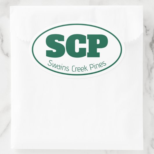 Ovale Sticker "SCP" (Sac)