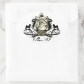 Ovale Sticker Shar Pei Urbain Flourissant (Sac)