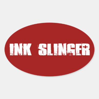 Ovale Sticker Slinger en encre