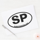 Ovale sticker SP surfpirates dans le style OBX classique (Enveloppe)