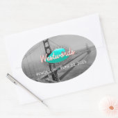 Ovale Sticker Sunset Westwords (feuille de 4) (Enveloppe)