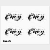 Ovale Sticker Tattoo Envy (Feuille)