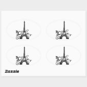 Ovale Sticker Tour Eiffel (Feuille)