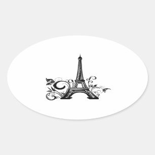 Ovale Sticker Tour Eiffel