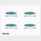 Ovale Sticker turquoise Kayak Oval (Feuille)
