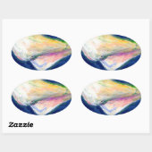 Ovale Sticker "Tuxedo Cuff" Lily (Feuille)