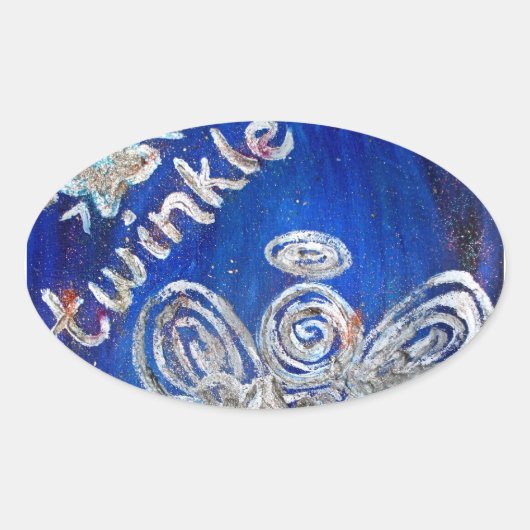 Ovale Sticker Twinkle Angel (Devant)