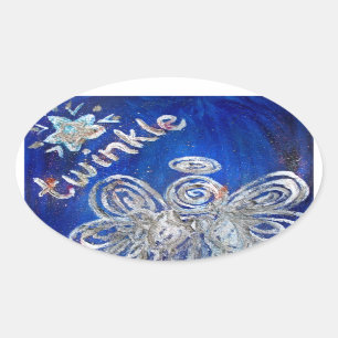 Ovale Sticker Twinkle Angel