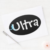 Ovale Sticker Ultra Marathon (Enveloppe)