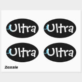 Ovale Sticker Ultra Marathon (Feuille)