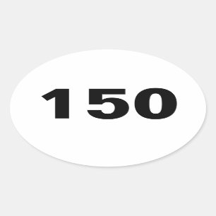 Ovale Sticker van 150 mijl