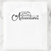 Ovale Sticker Van Adventures x4 (Sac)