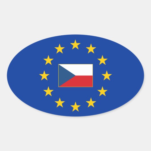 ovale Sticker van tsjechië (Voorkant)