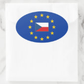 ovale Sticker van tsjechië (Tas)