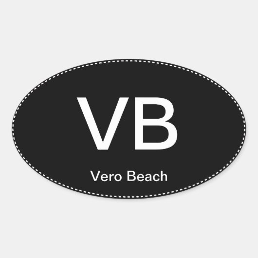 Ovale Sticker VB Vero Beach Oval Bumper (Devant)