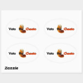 Ovale Sticker Veto the Cheeto (Feuille)