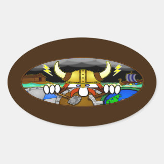 Ovale Sticker Viking Kilroy Oval