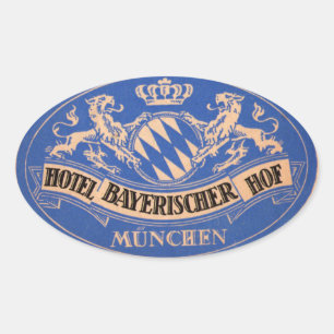 Ovale Sticker vintage Hotel & Travel