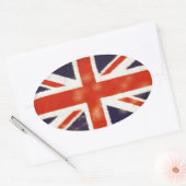 Ovale Sticker vintage Union Jack Oval (Enveloppe)