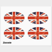 Ovale Sticker vintage Union Jack Oval (Feuille)
