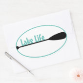 Ovale sticker vinyle Lake Life (Enveloppe)