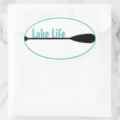 Ovale sticker vinyle Lake Life (Sac)