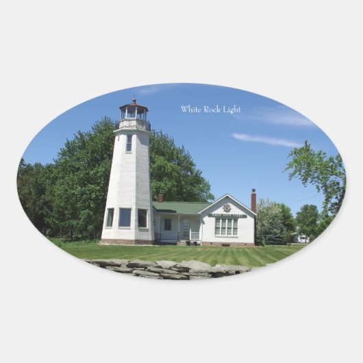Ovale sticker White Rock Light (Devant)
