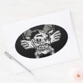 Ovale Sticker Zombie (Enveloppe)