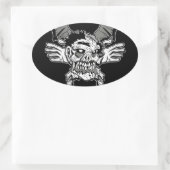 Ovale Sticker Zombie (Sac)