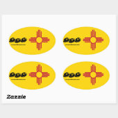 Ovale Symbole Zia - Sticker (Feuille)