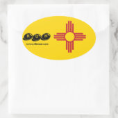 Ovale Symbole Zia - Sticker (Sac)