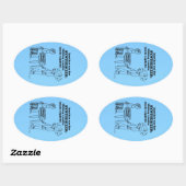 Ovale Synthétiseur Zombie Explode Sticker Oval (Feuille)
