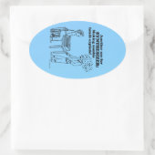 Ovale Synthétiseur Zombie Explode Sticker Oval (Sac)