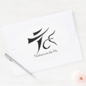 Ovale Tenkara sur le Sticker Oval Volant (Enveloppe)