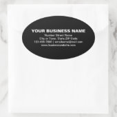 Ovale Textes simples Marque d'affaires sur Sticker noir (Sac)
