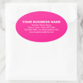 Ovale Textes simples Marque d'affaires sur Sticker rose (Sac)
