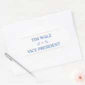 Ovale Tim Walz pour Sticker vice-président (Enveloppe)