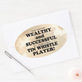 Ovale Tin Whistle Wealthy & succès Oval Sticker (Enveloppe)