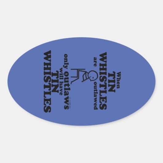 Ovale Tin Whistles interdit Sticker Oval (Devant)