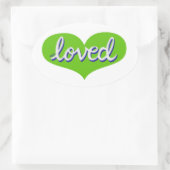 Ovale Très aimé - Sticker (Sac)