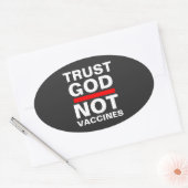 Ovale TRUST GOD NOT VACCINES Sticker (Enveloppe)