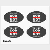 Ovale TRUST GOD NOT VACCINES Sticker (Feuille)
